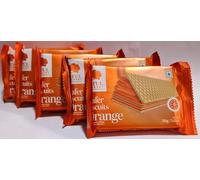 Atul Bakery Wafer Biscuits 30g - Light & Crispy Wafers with Creamy Filling - Perfect Tea-Time Snack - Travel-Friendly & Tasty Treat (Pack of 5, Orange)