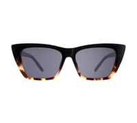 Atum Women's Cat Eye Shiny Gradient Demi Smoke Grey Arid in Black Atum Black One Size