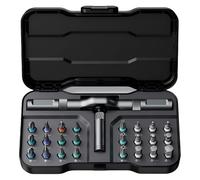 AtuMan 24 in 1 Ratchet Screwdriver Set with Detachable Handle, S2 Alloy Steel Precision Bits, Magnetic Ratcheting Screwdriver with Case for Bicycle, Computer, Electronics Repair, Ideal for Home, DIY