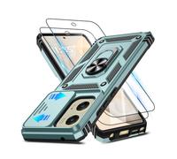 ATUMP for Moto G Stylus 5G 2024 Case with Camera Lens Cover & HD Screen Protector(2 Pcs), [10FT Military Grade Drop Protection] Magnetic Ring Holder Protective Cover for Motorola G Stylus 2024, Green