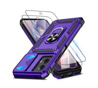 ATUMP for Motorola Moto G Power 5G 2024 Case with Camera Lens Cover & HD Screen Protector(2 Pcs), [10FT Military Grade Drop Protection] Magnetic Ring Holder Protective Cover for Power 2024, Purple
