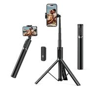ATUMTEK 55" Selfie Stick Tripod, All-in-one Extendable Aluminum Phone Tripod with Rechargeable Bluetooth Remote for iPhone, Samsung, Google, LG, Sony and More, Fitting 4.7-7 inch Smartphones, Black