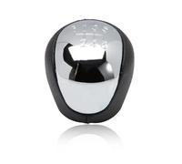 ATUMY Gear Knob Cover Chrome 6 Speed Gear Stick Shift Shifter Knob Handball 10mm Thread with PU Leather Fit for Hyundai I30 Ix35