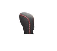 ATUMY Gear Knob Cover Gear Shift Knob Handle Lever Leather Protective Cover Fit for Volkswagen Golf MK6 MK7 Passat B7 B8 Tiguan MK2 Bora(Suede red Thread)