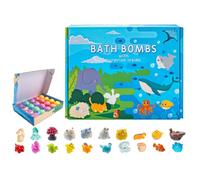 Atural Fizzy Bath Bombs, Organic Ball Kit, Glitter Feature with Hidden Toy, Gentle Salt Bubble Balls, Stylish Design Spa Accessory, Relaxation Present for School Travel and Home Use