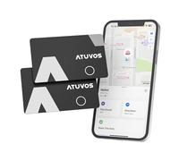 ATUVOS Air Tag Card Wallet Tracker Thin 0.16cm -2 Pack, Smart Tag For Locator Work with Apple Find My (iOS Only),Waterproof, Item Finder for Luggage Tag, Suitcase, Bags, Passport