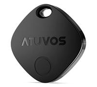 ATUVOS Air Tag Tracker Item Finder-2 Pack, Compatible with Apple Find My (iOS Only), Replaceable Battery, IP67 Waterproof, for Keys, Luggages, Suitcases, Wallets, Bags (1Pack-Black)