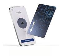 ATUVOS Dual System Ari Tag Card Tracker,Thin 0.16cm,(Wireless Charging) ，Bluetooth Item Finder Compatible with Android Google Find Hub or iOS Apple Find My App, locator suitable for suitcases,Wallet