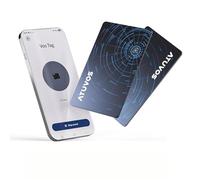 ATUVOS Dual System Card Tracker - 2 Pack ，(Thin 0.16cm) (Wireless Charging) Compatible with Android Google Find Hub or iOS Apple Find My App, Bluetooth locator suitable for suitcases,Wallet