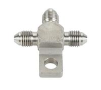 ATV ANTee Block Adapter Compatible with 700 with Brake Hose Banjo Fitting 3/8 UNF X24 Mount Tab Accessory Compatible with Various Models