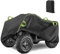 ATV Cover for Kymco Maxxer 50 DX 2005 2006 2007 2008 2009 2010 2011 2012, Oxford 4 Wheeler Quad Bike Dustproof Anti UV Outdoor Protection Covers Reflective Strips Rain Sun,A/Green