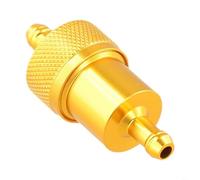 ATV Fuel Filter Compatible With 8mm Fuel Lines Aluminum Alloy With Copper Core Removable For Maintenance Off Road Motorcycles(Gold)
