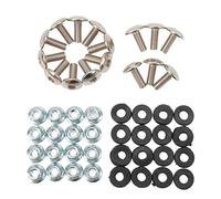 ATV Mudguard Bolt Kit M6 | 16 Pcs Screw Washer Nut Set for 50cc 70cc 90cc 110cc 125cc Quad 4 Wheel Vehicle | Mudguard Fixing Kit Replacement for Brand A/Brand B/Brand C