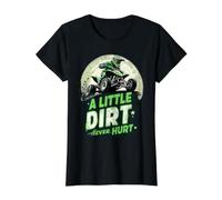 ATV & Quad, 4 Wheeler | A Little Dirt Never Hurt | Boy, Men Value Graphic T-Shirt, Women, Black, XS