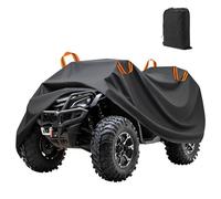 ATV Quad Cover for Pilot/Rancher special editions, All Weather Waterproof and Dustproof 4 Wheeler Cover, Motorcycle Cover, ATV Cover, Outdoor Sun Rain Storage Protection,A Orange