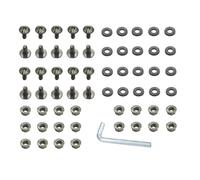 ATV Quad Plastic Body Fender Set of 20 -M6 Bolt, Washer, Nut Kit 6mm x 16 for 50cc 70cc 90cc 110cc 125cc 150cc 200cc 250cc 300cc
