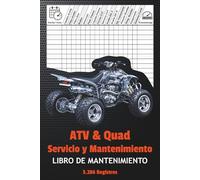 ATV & Quad Servicio y Mantenimiento Libro de Mantenimiento: Registro de mantenimiento para ATV, quads y vehículos todoterreno con 3.286 registros