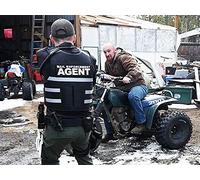 ATV rider rides the lightning