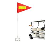 ATV Safety Flag with Pole, Adjustable Reflective Waterproof Bicycle Flag, Outdoor Survival Tool for Kids, Camping, Hiking, Backyard Riding & Golf Carts