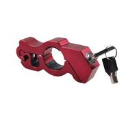 ATV Street Bikes Motorcycle Handlebar Lock Handlebar Brake Handle Solid Lock Lock Pull Steel Disc Lock(Red)