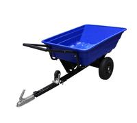 ATV Trailer Garden Transportation Tow Tipping Quad Farm Horses Heavy Duty Tractor Dump Utility Cart Pneumatic Tyres 295kg Blue