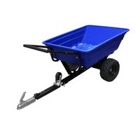ATV Trailer Garden Transportation Tow Tipping Quad Farm Horses Heavy Duty Tractor Dump Utility Cart Off-Road Tyres 295kg Blue