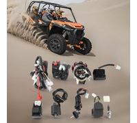 ATV Wiring Harness Kit for 125-250CC Chinese 4-Stroke Quad, Complete Electrical System with CDI, Ignition Coil, Stator, Copper and Rubber