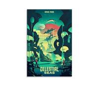 ATVIOR Celestial Seas Space Park Retro Travel Posters Canvas Aesthetic Wall Art Modern Home Decor for Bedroom Living Room 08x12inch(20x30cm) Unframe-style
