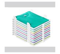 ATVIOT 4-Slot T-Shirt Organizer For Closet - Stackable Space Saving Storage Bins, Keep Clothes Neat & Accessible(White,20pcs)