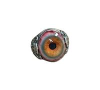 ATVIOT Exaggerated And Realistic Blood Red Eyeball Opening Ring With Domineering Retro Devil's Eye Ring Personality, Trendy And Niche Design(2pcs)