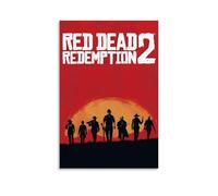 ATVIOX Red Dead Poster Redemption 2 Posters Canvas Print Aesthetic Wall Art Modern Home Decor for Bedroom Living Room 12x18inch(30x45cm) Unframe-style