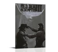 ATVIOX Red Dead Poster Redemption 2 Posters Canvas Print Aesthetic Wall Art Modern Home Decor for Bedroom Living Room 12x18inch(30x45cm) Frame-style