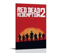 ATVIOX Red Dead Poster Redemption 2 Posters Canvas Print Aesthetic Wall Art Modern Home Decor for Bedroom Living Room 12x18inch(30x45cm) Frame-style
