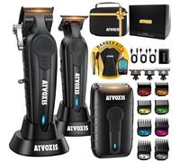 ATVOXIS Hair Clippers for Men Professional, Barber Clippers and Trimmers Set, Cordless Hair Clippers, Hair Cutting Kit, Barber Kit, Haircut Kit, Maquina para Cortar Pelo De Hombre