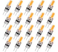Atwnjkp G4 LED Bulbs Warm White 3W,AC/DC 12V-24V 3000K 2-Pin Capsule Lamp Bulb,Equivalent 30W G4 Halogen Light Bulbs,Dimmable,No Flickering 360° Beam Angle for Home Lighting Decor 20-Pack