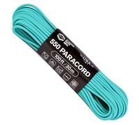 Atwood Rope MFG 550 Paracord 100 Feet 7-Strand Core Nylon Parachute Cord Outside Survival Gear Made in USA | Lanyards, Bracelets, Handle Wraps, Keychain (Teal)