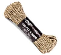 Atwood Rope MFG 550 Paracord 100 Feet 7-Strand Core Nylon Parachute Cord Outside Survival Gear Made in USA | Lanyards, Bracelets, Handle Wraps, Keychain (Desert)