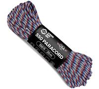 Atwood Rope MFG 550 Paracord 100 Feet 7-Strand Core Nylon Parachute Cord Outside Survival Gear Made in USA | Lanyards, Bracelets, Handle Wraps, Keychain (Captain America)