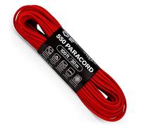 Atwood Rope MFG 550 Paracord 100 Feet 7-Strand Core Nylon Parachute Cord Outside Survival Gear Made in USA | Lanyards, Bracelets, Handle Wraps, Keychain (Red)