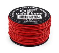 Atwood Rope MFG Micro Utility Cord 1.18mm X 125ft Reusable Spool | Tactical Nylon/Polyester Fishing Gear, Jewelry Making, Camping Accessories (Red)