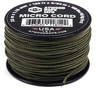 Atwood Rope MFG Tactical Nylon/Polyester Micro Utility Cord 1.18mm X 125ft Reusable Spool | Fishing Gear, Jewlery Making, Camping Accessories (OD)