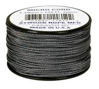 Atwood Rope MFG Tactical Nylon/Polyester Micro Utility Cord 1.18mm X 125ft Reusable Spool | Fishing Gear, Jewelry Making, Camping Accessories (Graphite)