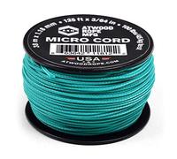 Atwood Rope MFG Tactical Nylon/Polyester Micro Utility Cord 1.18mm X 125ft Reusable Spool | Fishing Gear, Jewelry Making, Camping Accessories (Teal)