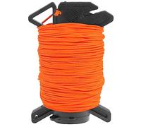 Atwood Rope Ready Rope™ Micro Cord Dispenser 125ft 100lb Test, Camping Gear Survival Tool, Built in Storage, Cutting Blade, Cord Grip, Gear Loop, Made in USA (Neon Orange)