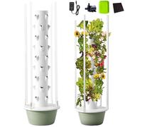 Atwynd 5/7/9-Layer Hydroponic Tower Garden, Hydroponics Growing System Vertical Tower, Aeroponics Indoor Tower Garden with LED Grow Lights, Aquaponics Growing Fruits & Vegetables Kits 9Layer-LED
