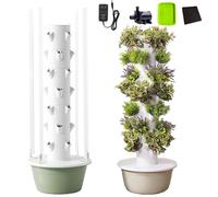 Atwynd 5/7/9-Layer Hydroponic Tower Garden, Hydroponics Growing System Vertical Tower, Aeroponics Indoor Tower Garden with LED Grow Lights, Aquaponics Growing Fruits & Vegetables Kits 7Layer-LED