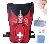 Atwynd Anti Choking Equipment, Choke Prevention Device, Airway Obstruction Simulation Training Vest, First Aid Training Model with Back Slap for Heimlich Teaching Demonstrations Red-Children