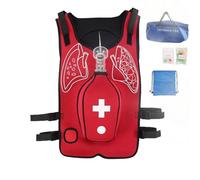 Atwynd Anti Choking Obstruction Trainer Vest - Choking Rescue Device for Kids and Adults, Heimlik Practice Training Model Education for Nurse & Student First Aid Teaching Accessories Red-SS