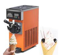 Atwynd Countertop Soft Serve Ice Cream Maker for Home, 4-5 Kg/H Yield, LCD Panel Commercial Soft Serve Maker, Single Flavor Soft Serve Ice Cream Machine, Easy to Use for Home Treats Orange