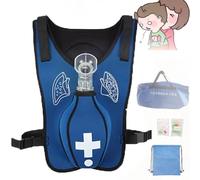 Atwynd Dechoker Anti Choking Trainer, First Aid Training Heimlich Obstruction Vest with Tracheal Blockage, Wearable CPR Infarction Teaching Model for Teaching Demonstration Blue-Children